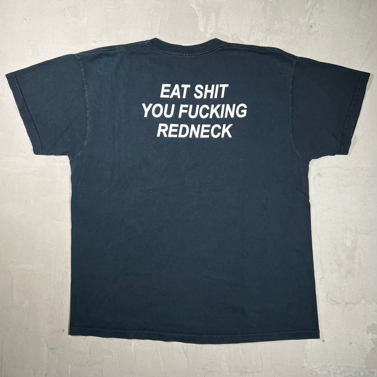 1990s Pigface Eat Shit Redneck Black Tee Size XL USED v20167