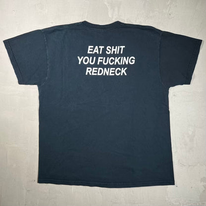 1990s Pigface Eat Shit Redneck Black Tee Size XL USED v20167