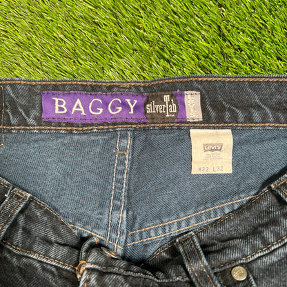 1996 Levi Silvertab Overdyed Indogo Denim Size 33 USED v17984