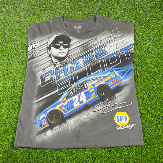 Chase Elliott #24 Nascar Tee Grey Size XL USED V16799