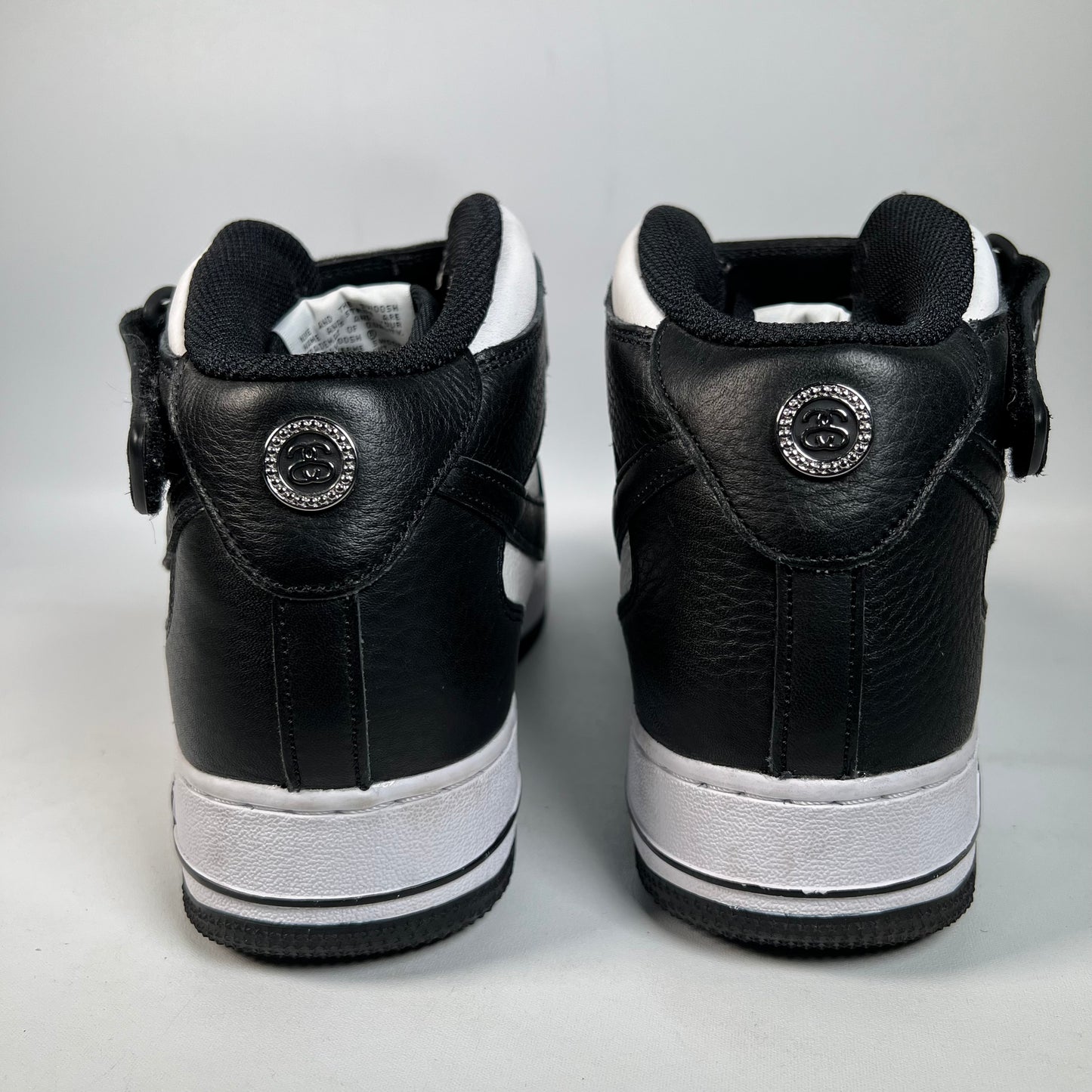 Nike Air Force 1 Mid Stussy Light Bone Black (2022) Size 10.5 USED s22287