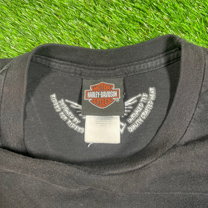 1990's Harley Davidson Black Las Vegas Nevada Tee Size XL USED v18146