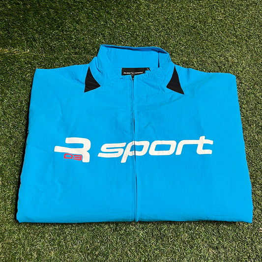 GV Gallery R Sport Bermuda Blue Track Jacket Size Large NEW x13964