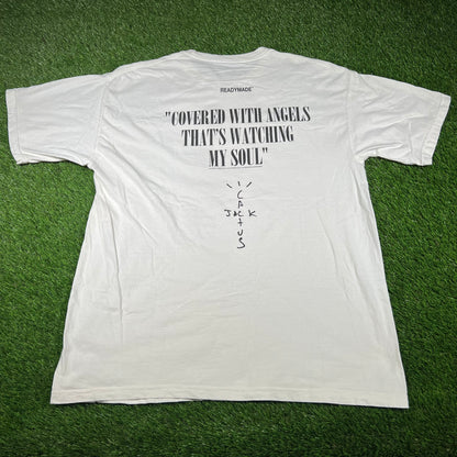 Travis Scott Ready Made Kid Photo White Tee Size XL USED x14531