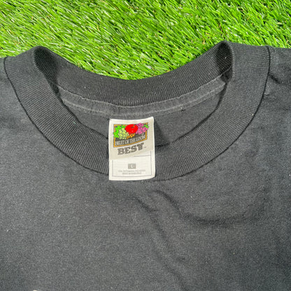 Y2K Ya Sure Ya Betcha Black Tee Size Large USED v17625
