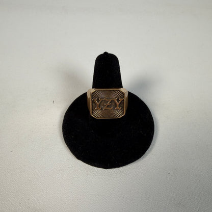 Yeezy Season 2 Merch YZY Gold Ring Size 9 USED x12030