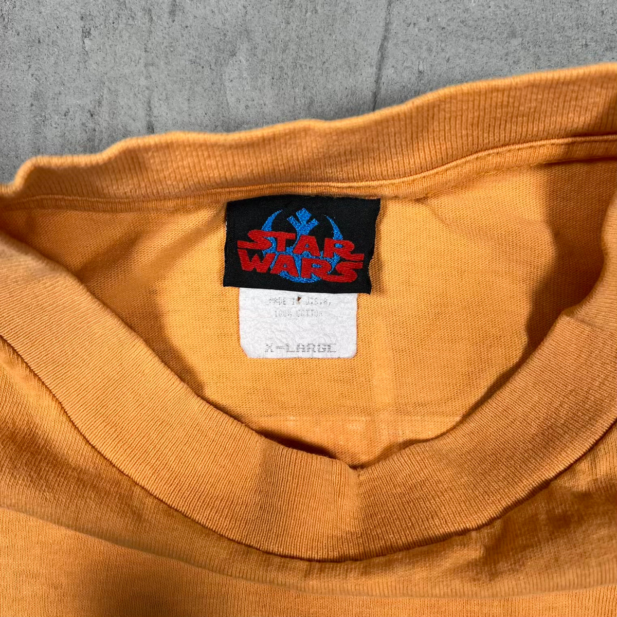 1997 Star Wars Luke Skywalker Jedi Orange Tee Size XL USED v20377