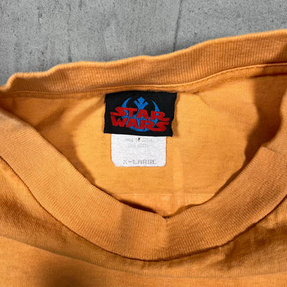 1997 Star Wars Luke Skywalker Jedi Orange Tee Size XL USED v20377