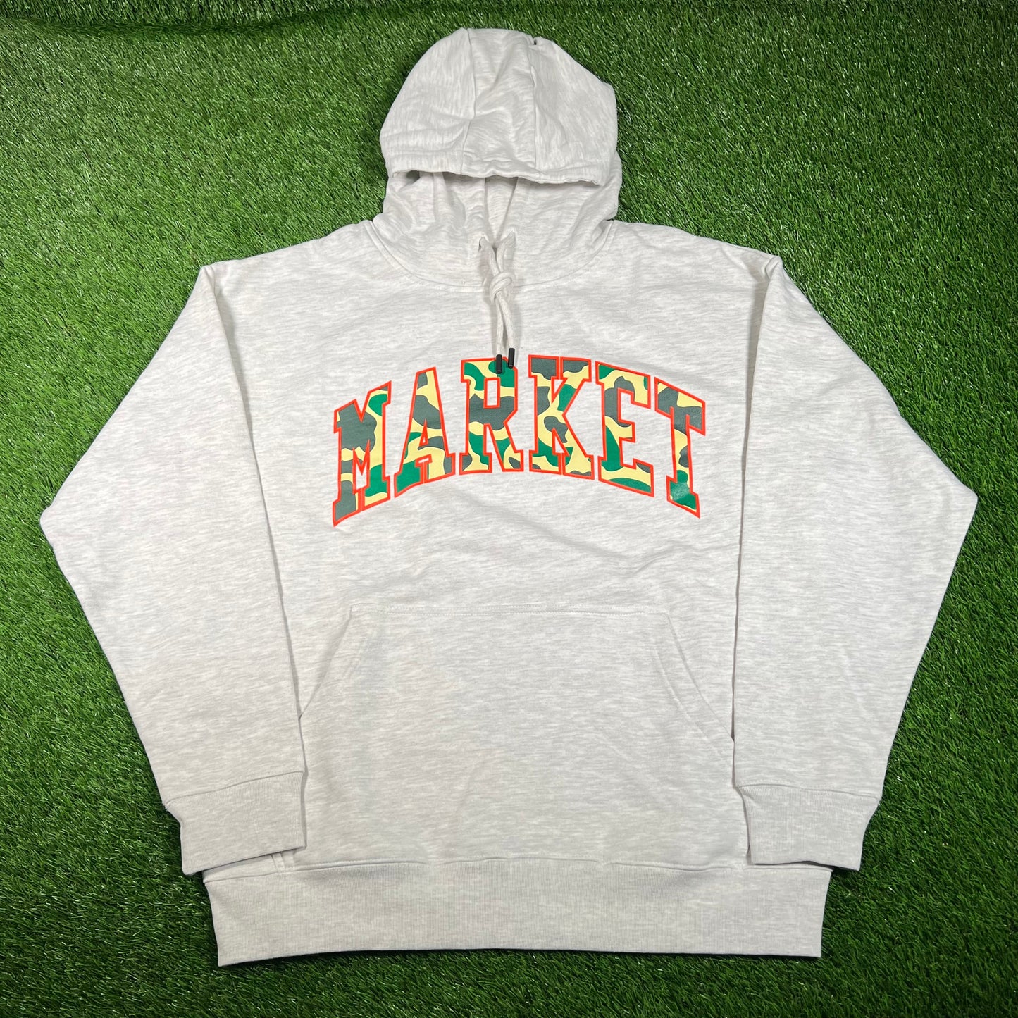 Market Reverse Duck Camo Grey Hoodie Size XL USED x15795