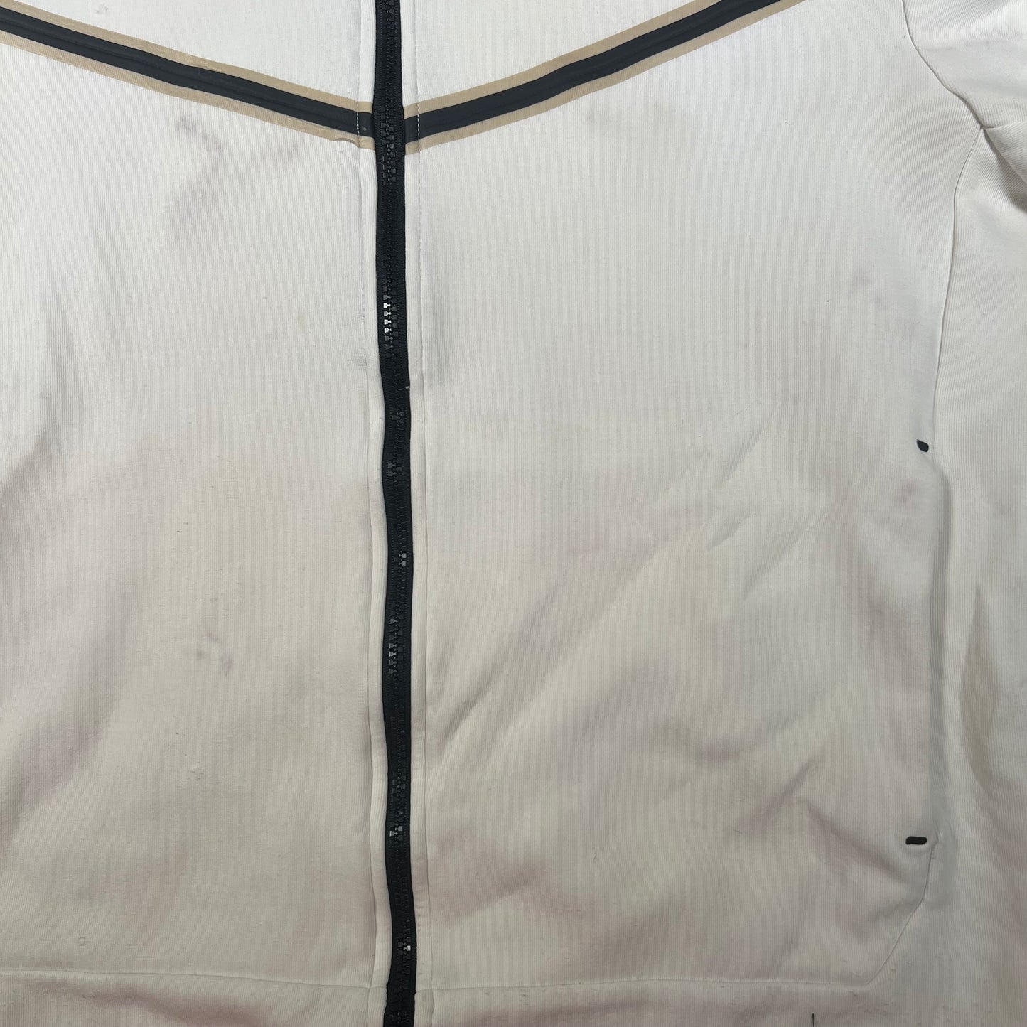 Nike White Tech Fleece Zip Up Hoodie Size Medium USED v17555
