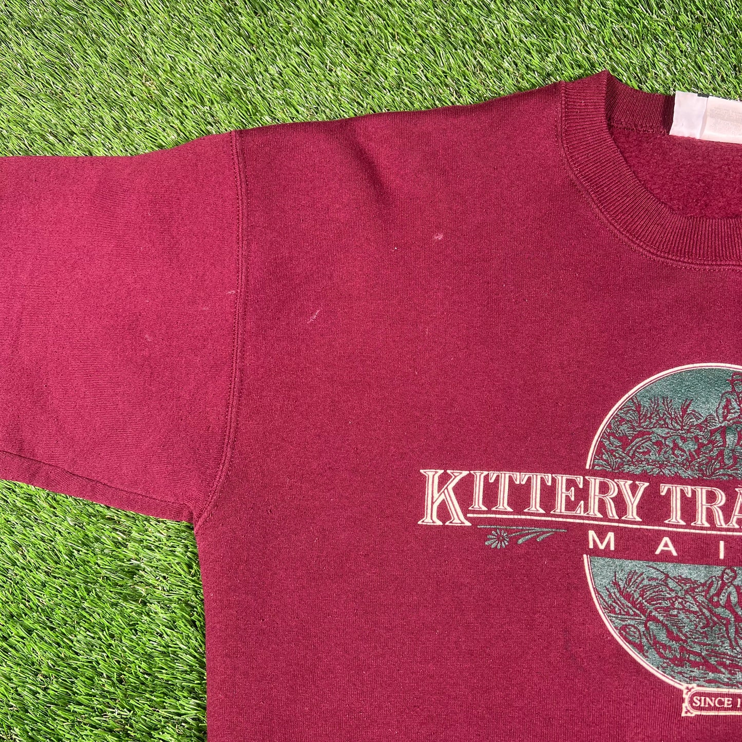 1990s "Kittery Trading Post" Maroon Crewneck Size XL USED v17640