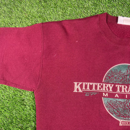 1990s "Kittery Trading Post" Maroon Crewneck Size XL USED v17640