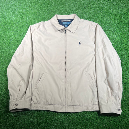 Y2K Polo Ralph Lauren Khaki Lightweight Jacket Size XXL USED v17999