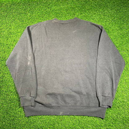 1990s Chicago White Socks Lee Tag Washed Black Crewneck Size XL USED v18349