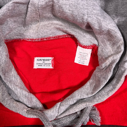 1994 Guess Red Hoodie Longsleeve Size XXL USED v18131