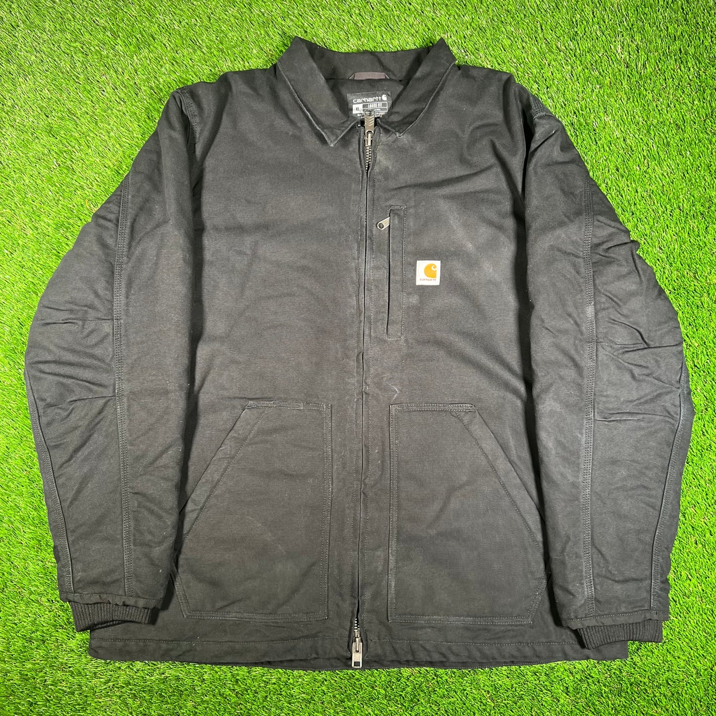 Carhartt Black Arctic Fleece Lined Jacket SIze XL USED v17893