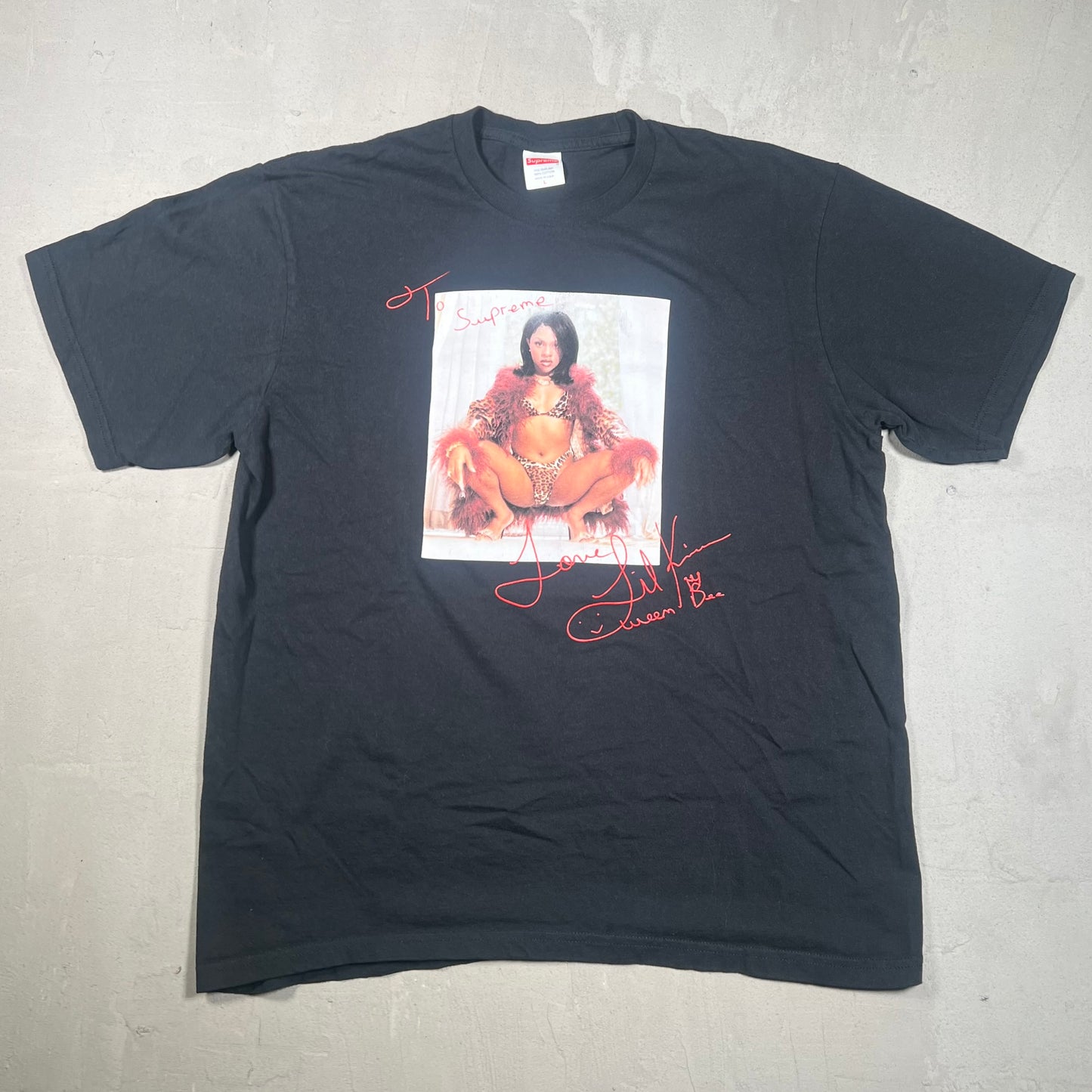 Supreme Lil Kim Photo Black Tee Size Large USED x17318