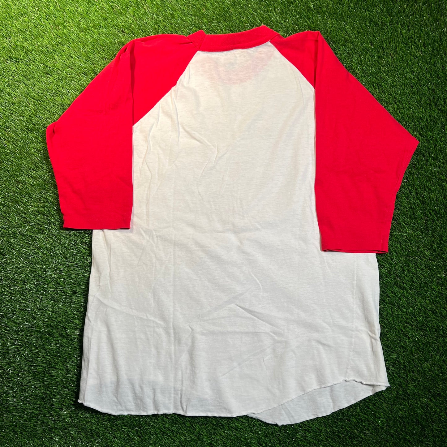 1980s Diana Ross An Elegant Evening White/Red Ringer Longsleeve Size Medium USED v18675