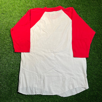 1980s Diana Ross An Elegant Evening White/Red Ringer Longsleeve Size Medium USED v18675