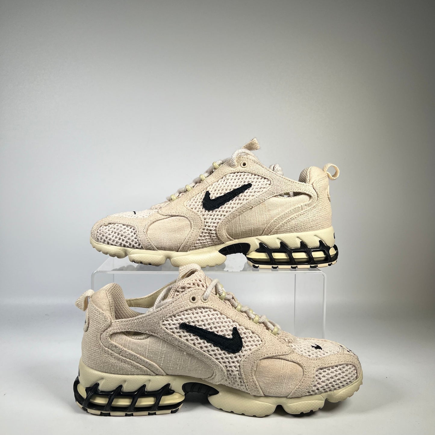 Nike air zoom spiridon cage 2 stussy fossil Size 8.5 USED s11781