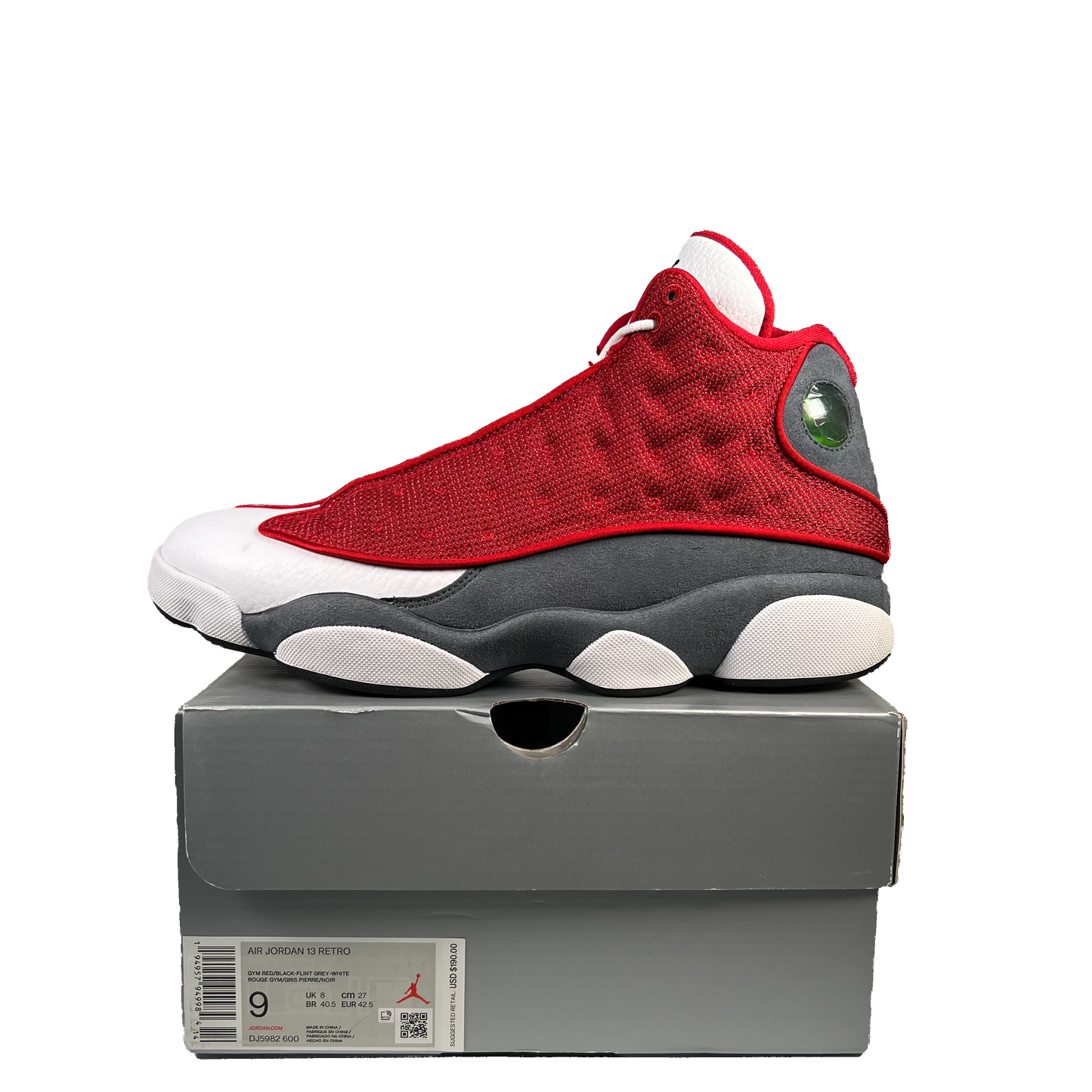 Jordan 13 Gym Red Flint Grey (2021) Size 9 USED s20136