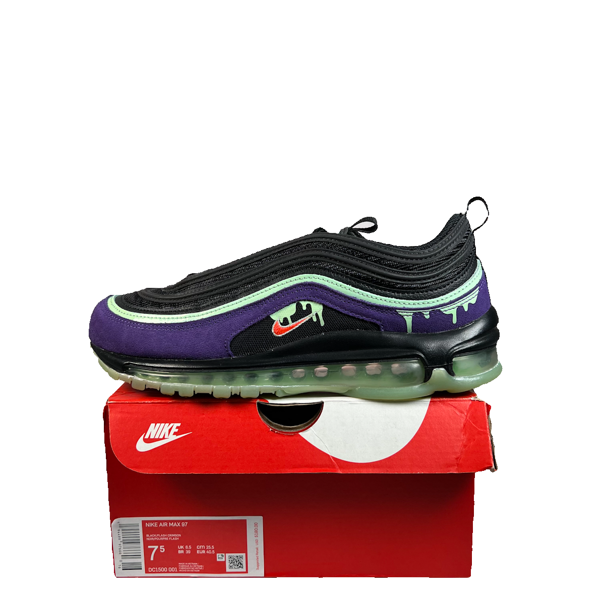 Nike Air Max 97 Slime Halloween (2020) Size 7.5 USED s22776