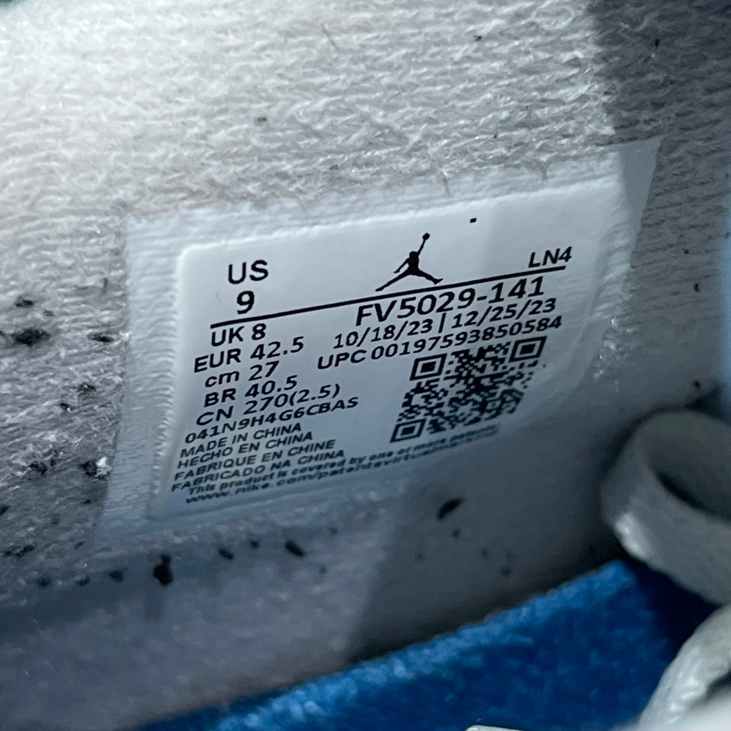 Jordan 4 Military Blue (2024) Size 9 USED s20178