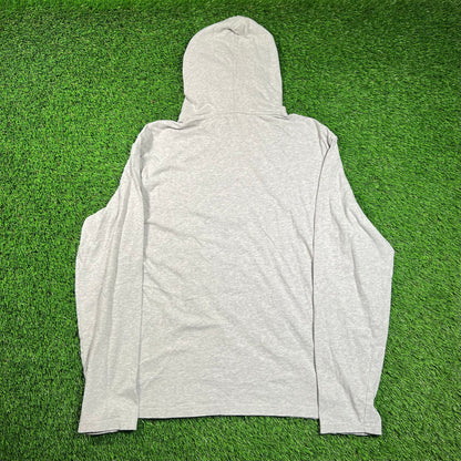 Polo Ralph Lauren Grey Tuxedo Polo Bear Hoodie Size Large USED v18543