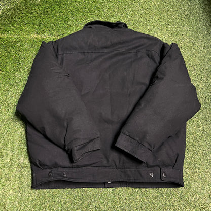 Supreme x Schott Black Trucker Jacket Size XL USED x14250