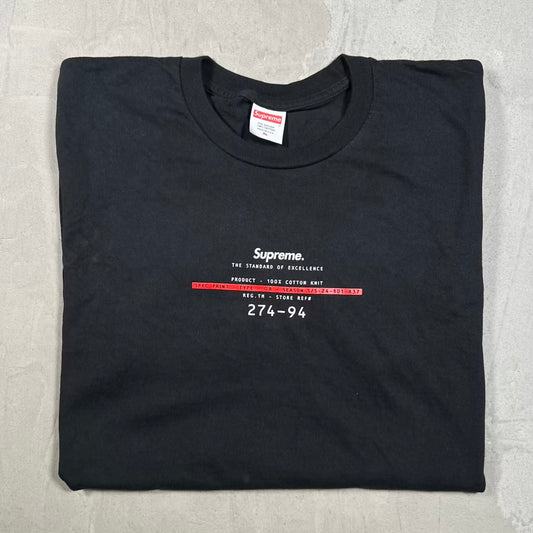 Supreme Standard Black Tee (2024) Size XL USED x18739