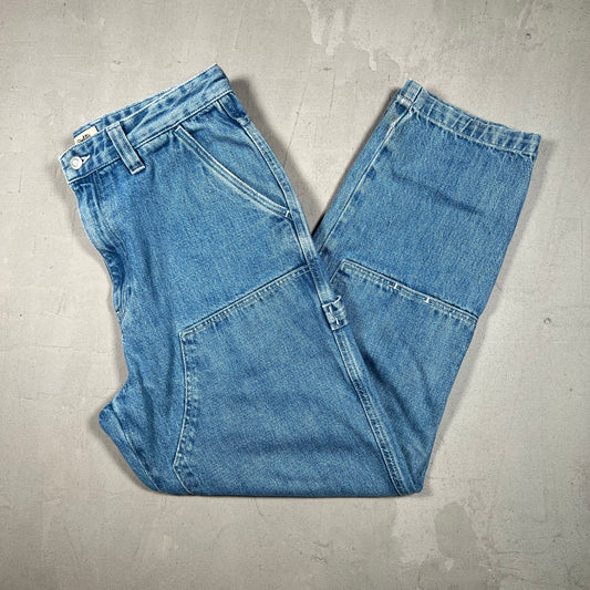 Stussy WorkGear Blue Jean Double Knee Pants Size 31 USED x17345