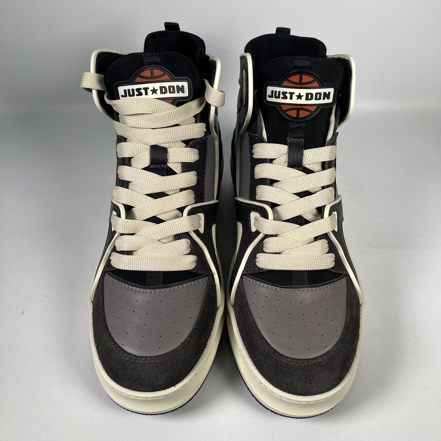 Just Don Panelled Black Basketball Shoes Size 10 USED s16889