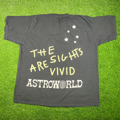 Travis Scott Black Astroworld "Enjoy the Ride" Tee Size XXL USED x15420