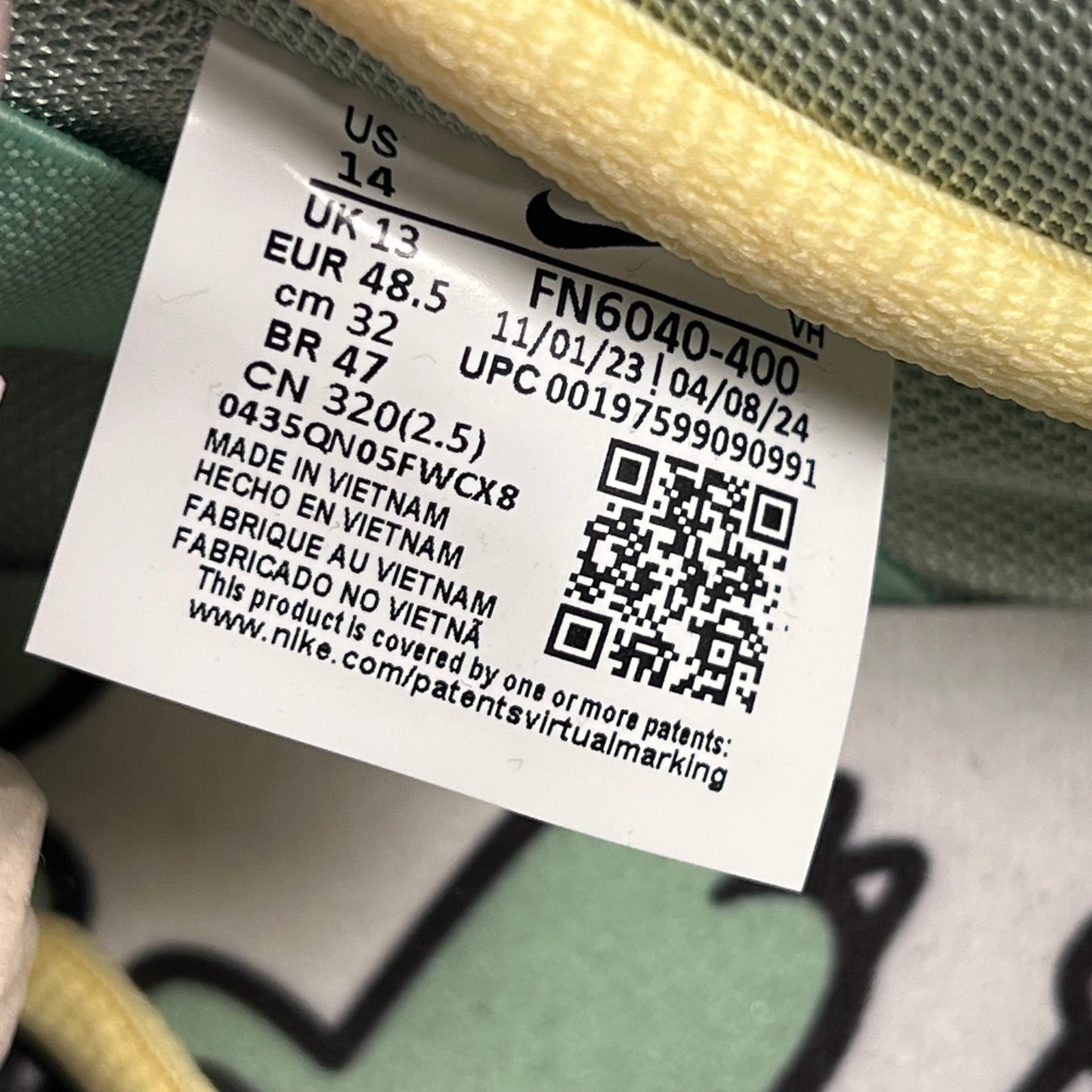 Nike SB Dunk Low Verdy Visty Size 14 NEW s15686