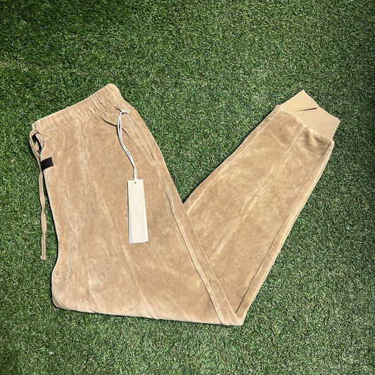 Fear of God FOG Essentials Oak Velour Pants Size Medium NEW x13321