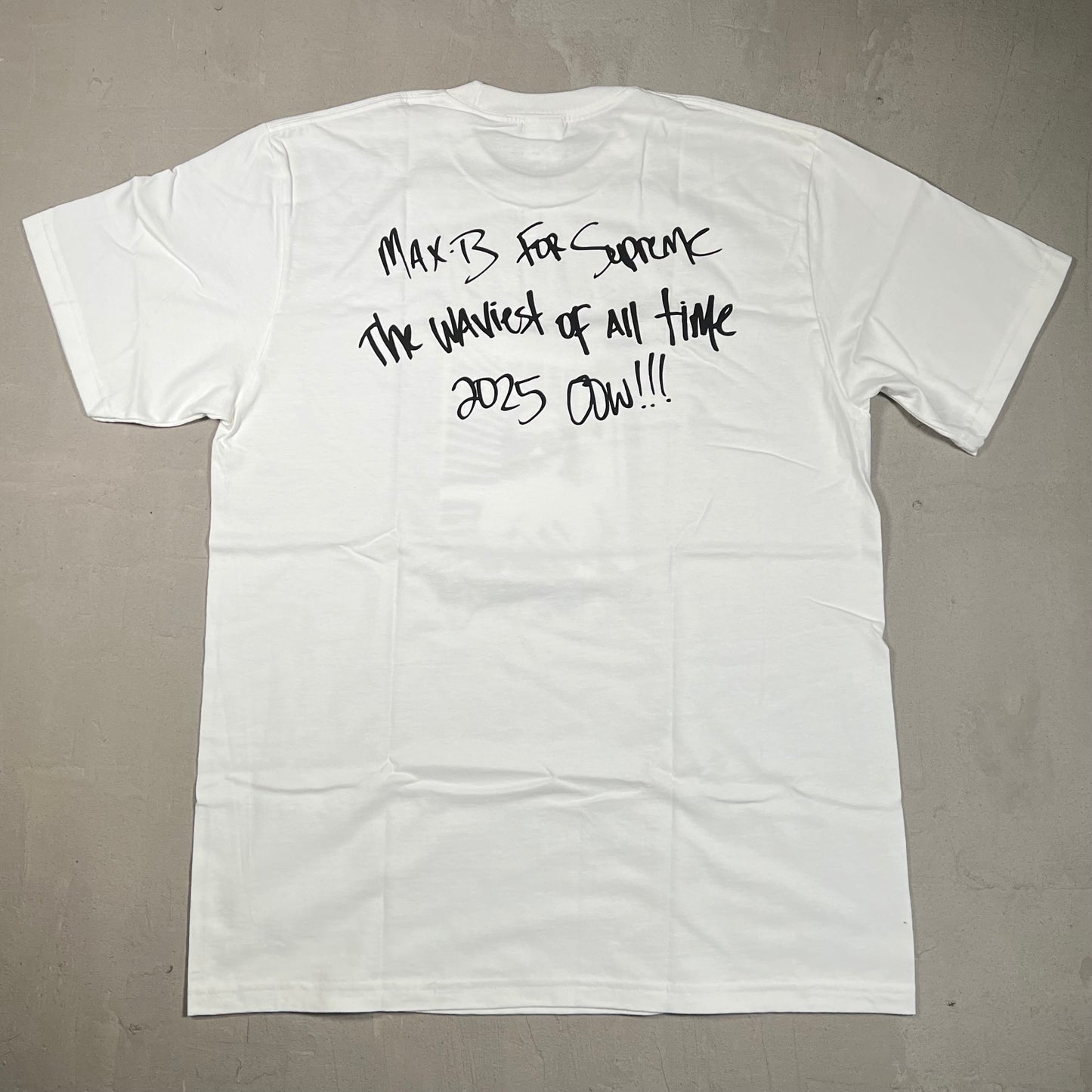 Supreme Max B Tee White (2025) Size Small NEW x17289