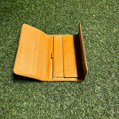 1990s Louis Vuitton Cream Mini Lin Interational Wallet USED x13976