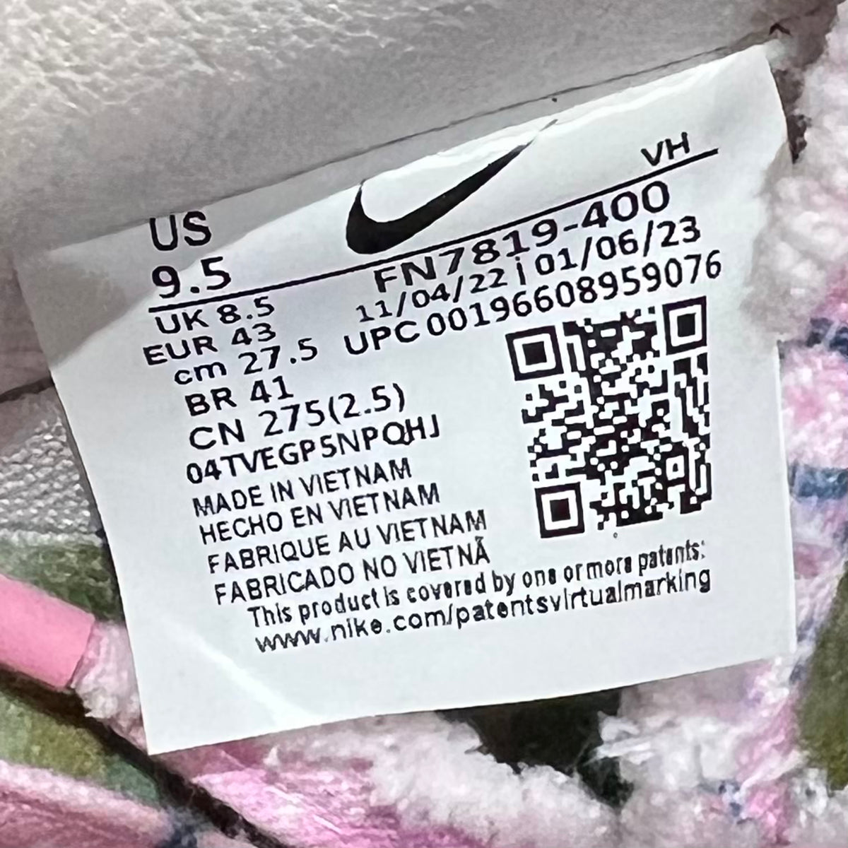 Nike SB Dunk Low Born Raised One Block At A Time (2023) Size 9.5 USED s23595
