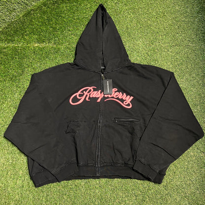 GV Gallery Raspberry Hills "My Zip Up" Black Hoodie Size Large NEW x13770