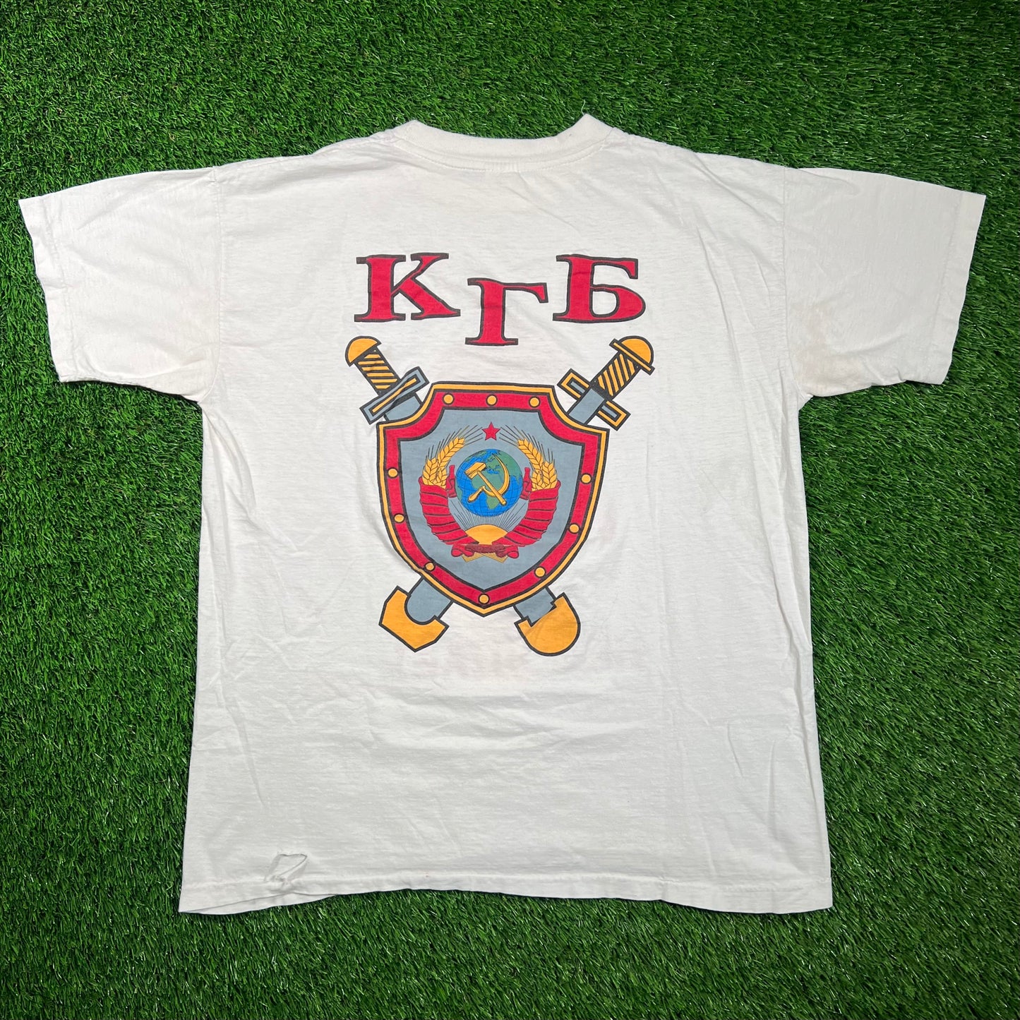 1980s "Be On Alert.....Don't Gossip" White Tee Size Small USED v18495