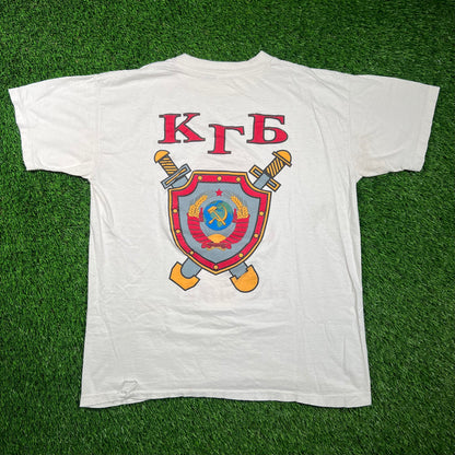 1980s "Be On Alert.....Don't Gossip" White Tee Size Small USED v18495