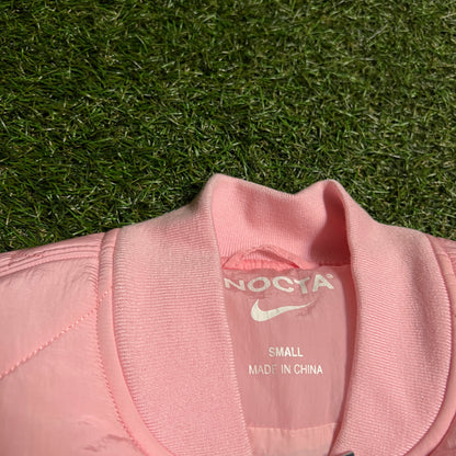 Nike x Drake Certified Lover Boy Hearts Pink Bomber Jacket Size Small USED x13733