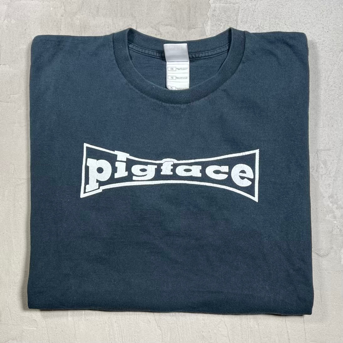 1990s Pigface Eat Shit Redneck Black Tee Size XL USED v20167