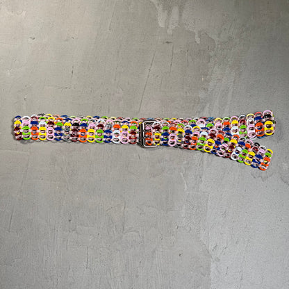 Greedy Unit Soda Cap MultiColor Belt USED x17657