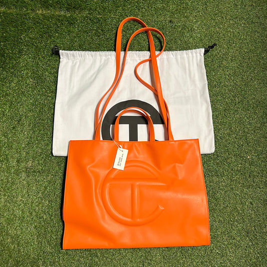 Telfar Orange Large Shopping Purse NEW x13497