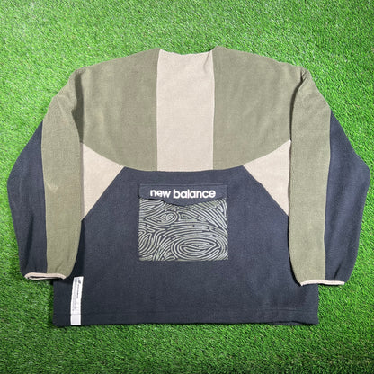 New Balance Salehe Bembury Fleece Green Pullover Size Large USED x15782