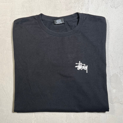 Stussy "Invest in the Best" Black Tee Size XL USED x17652