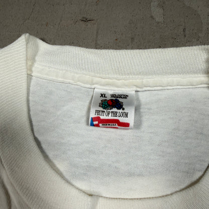 1991 Cornell University This Cost Dollar Bill White Tee Size XL USED v17966
