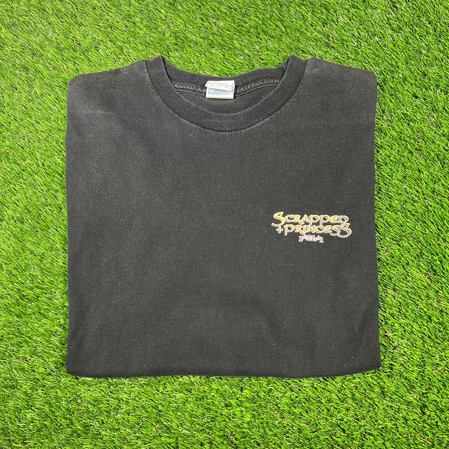 2005 Scrapped Princess Black Anime Tee Size Large USED v17255