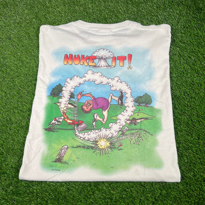 1990s Golf Duds "Nuke It" White Tee Size XXL USED v16817